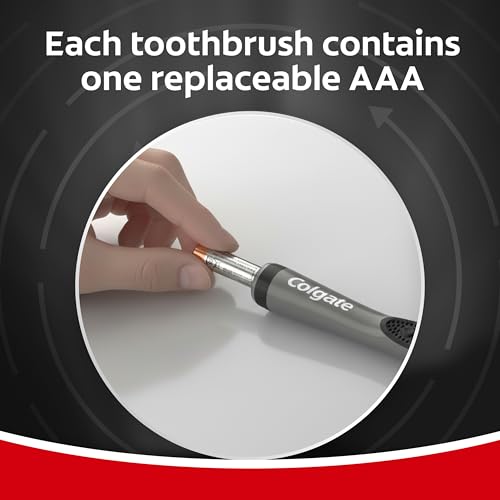 Colgate 360 Vibrate Charcoal Toothbrush for gum cleaning