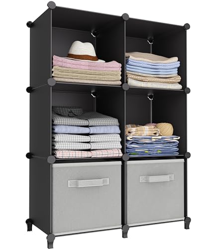 HOMIDEC 6-cube stackable storage unit front view