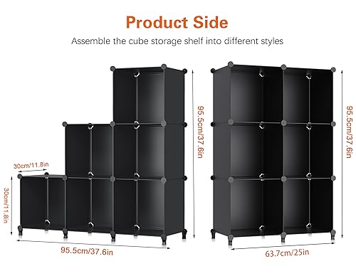 Modular storage cubes holding fabric bins