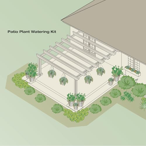 Black tubing for patio irrigation