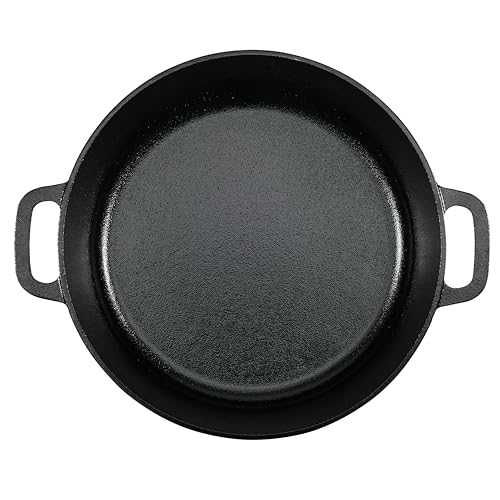 Basics round cast iron pot interior