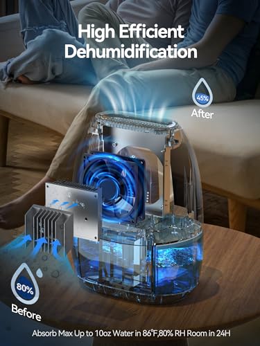AlohaAir white dehumidifier with water tank visible