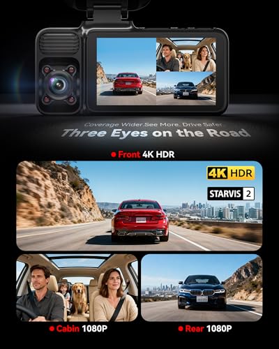 REDTIGER F17 dash cam side profile