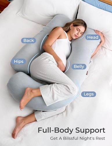 Momcozy pillow showing full body support