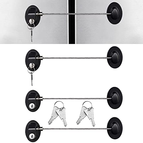 Hotop 4 pack cabinet locks in black