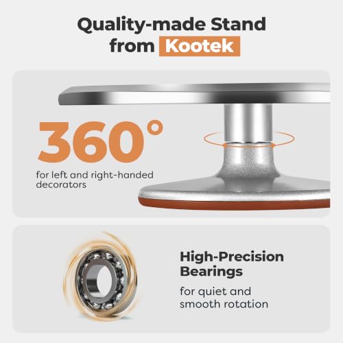 Kootek aluminum cake stand with non-slip base