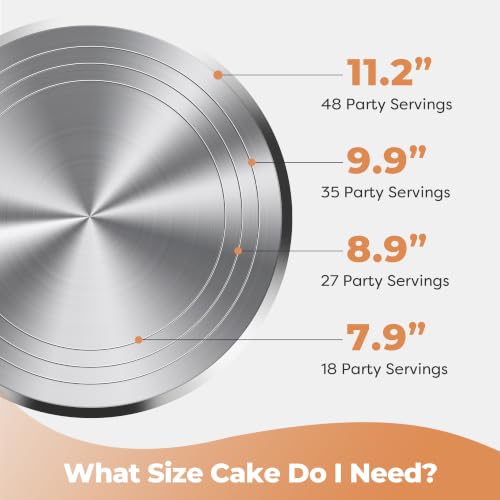 Sturdy base of the Kootek silver aluminum alloy cake stand