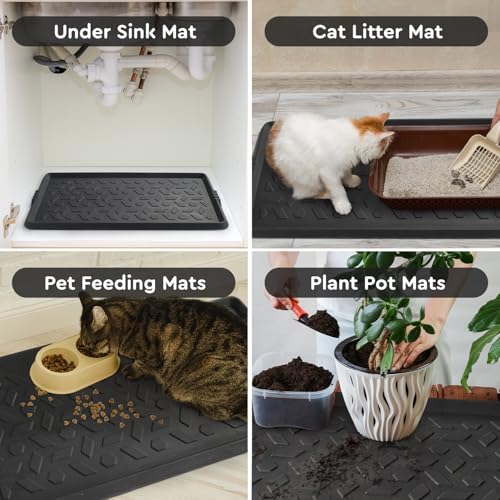 tchdio rubber tray used as a pet food station