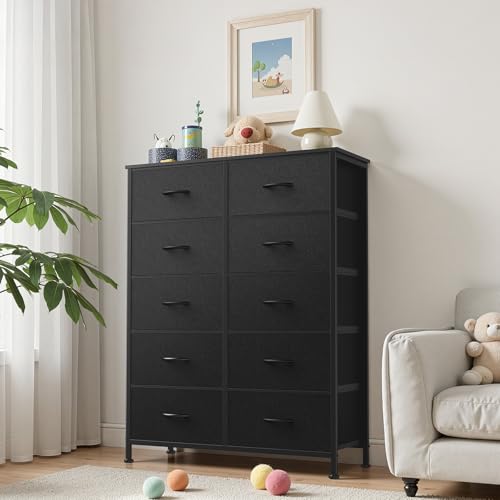 Front view of Sweetcrispy black dresser