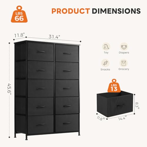 Side profile of Sweetcrispy 10-drawer tower