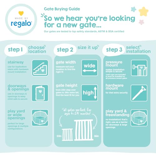 Regalo baby gate packaging and accessories