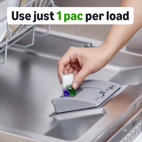 Amazon Basics Triple Action Dishwasher Pacs in use illustration
