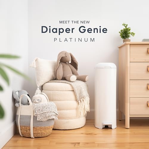 Diaper Genie Platinum Pail stainless steel exterior