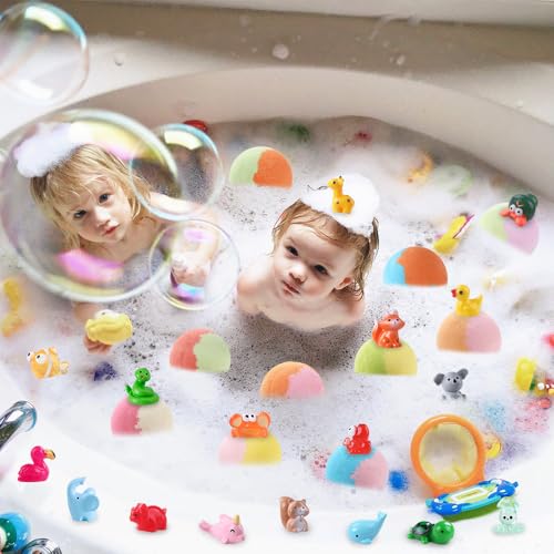 Mini resin animal toy from bath bomb