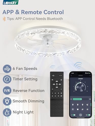 LEDIARY fandelier brightness and dimming settings
