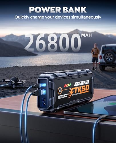 Close up of 8000A jump starter interface