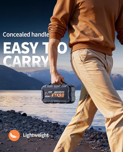 Jump starter LED light in operation