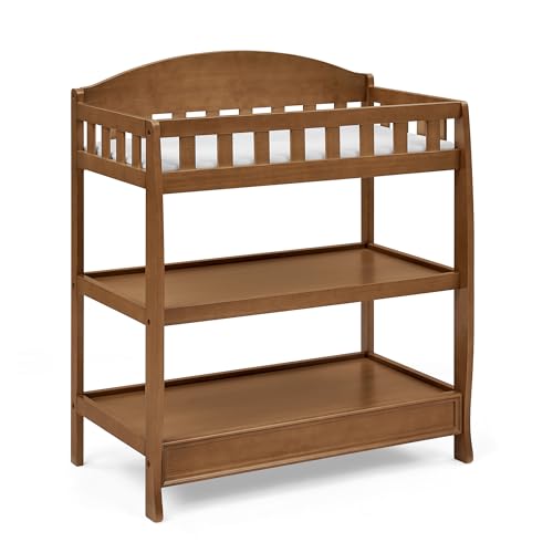 Changing table storage shelves detail