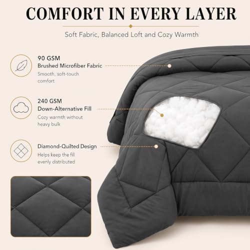 Close up of CozyLux microfiber comforter fabric