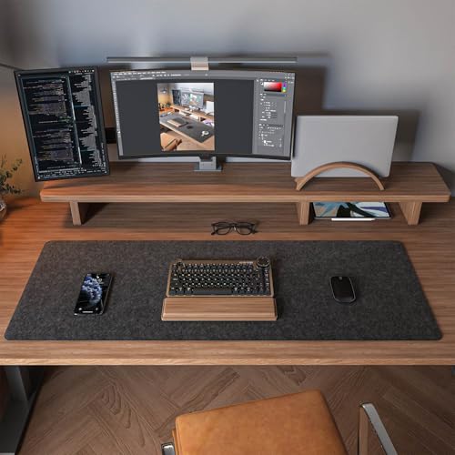 Non-slip rubber base of DAWNTREES desk mat