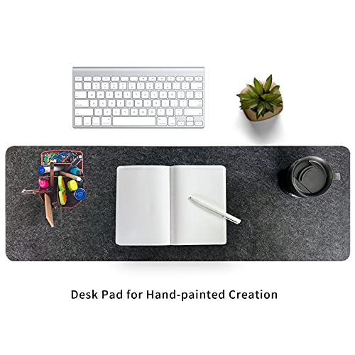 Side profile of 36x12 felt desk pad