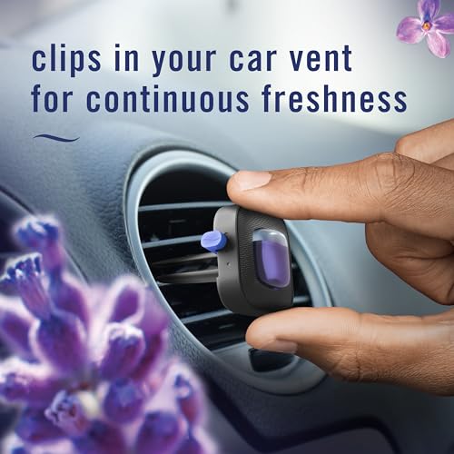 Side view of purple Febreze Car Vent Clip