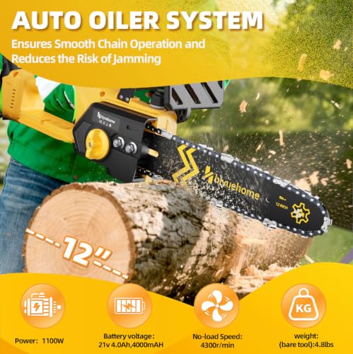 Close up of the hiyuehome chainsaw brushless motor housing
