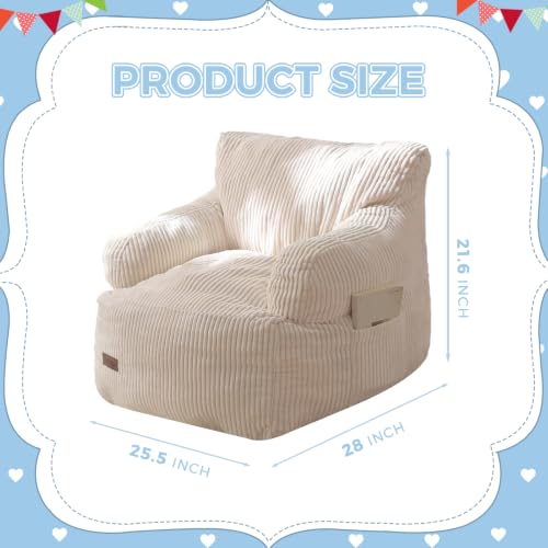 Side profile of MAXYOYO kids sofa with pocket
