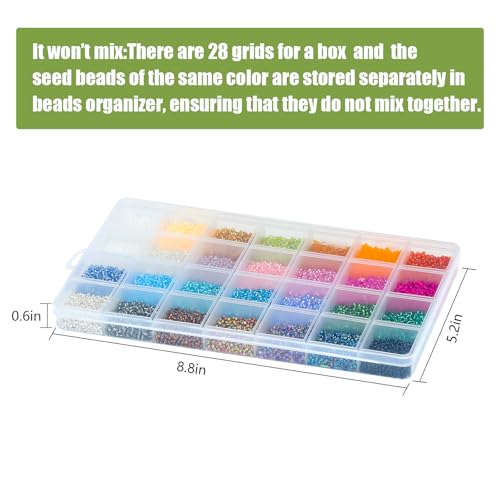 Organized storage container for Ybxjges bead set