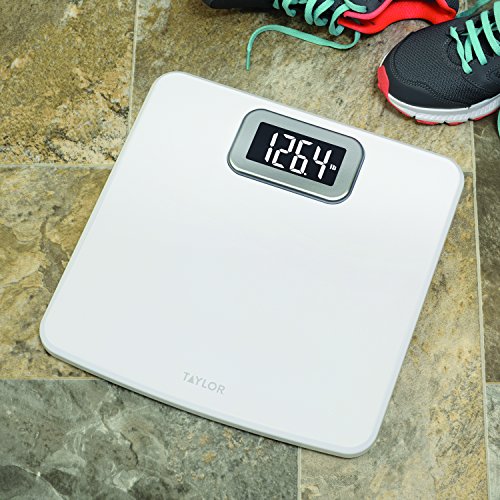 Close up of Taylor digital scale display and platform