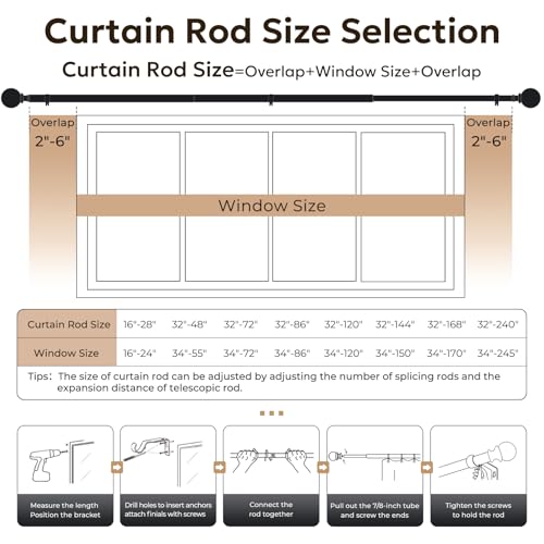 Zeerobee curtain rod showing threaded connection
