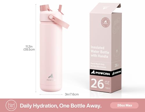 Wide mouth opening of POWCAN water bottle