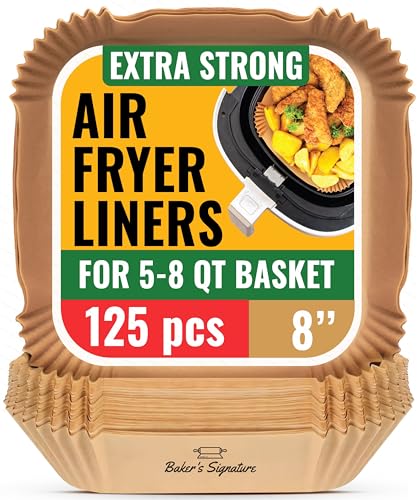 Baker's Signature 8 inch square air fryer liners pack