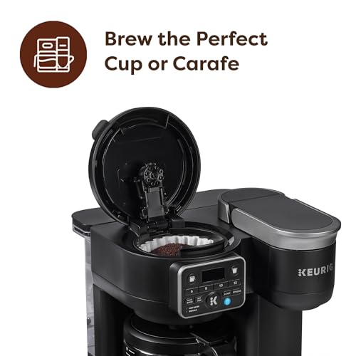 Keurig K-Duo brewing coffee into carafe