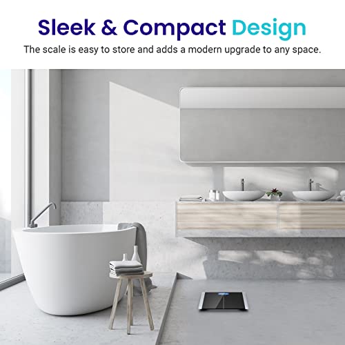 Scale placed in a modern bathroom
