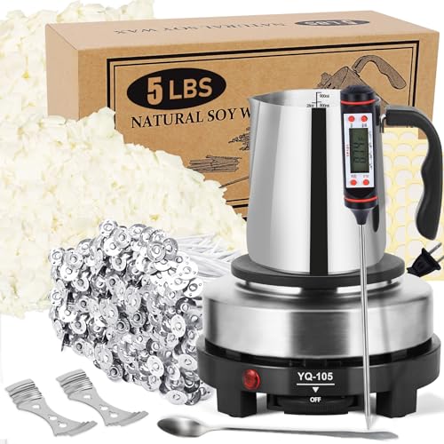 SAEUYVB soy wax candle making kit with electric melter