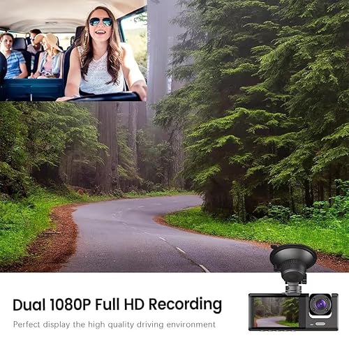 Dual lens dash cam camera perspective