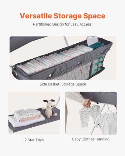 Lockable wheels on VEVOR nursery organizer