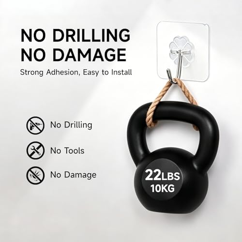 Transparent adhesive hook close up