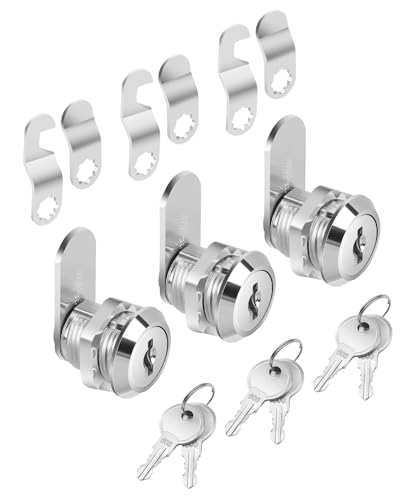 Bates Choice 5/8-inch silver cabinet locks 3-pack