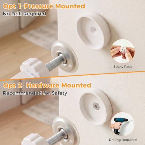 Wall-protective rubber pads detail