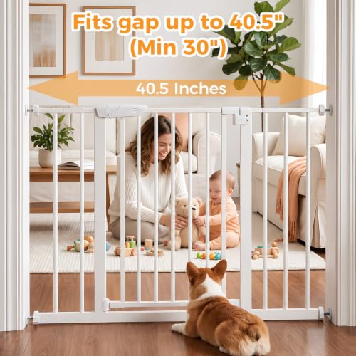 Wide walk-through baby gate doorway