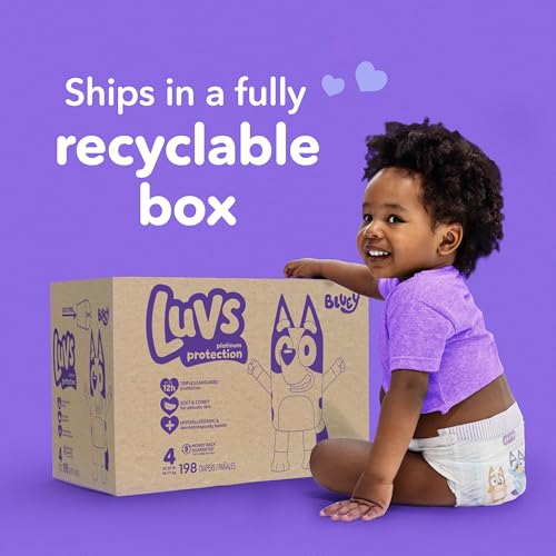 Open pack of Luvs size 3 diapers