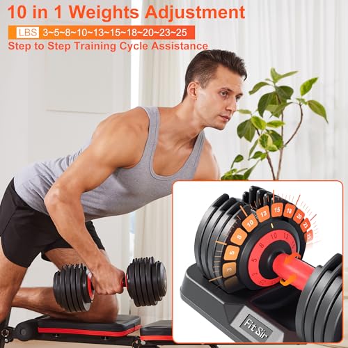 Close up of Fit Sir adjustable dumbbell dial