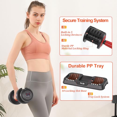 Fit Sir 25LB dumbbell with storage tray