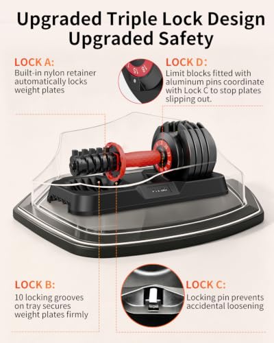 Fit Sir dumbbell showing the locking mechanism