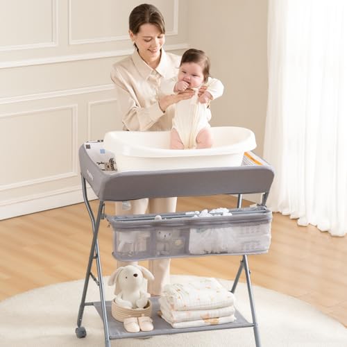 Adjustable height mechanism on Maydolly changing table