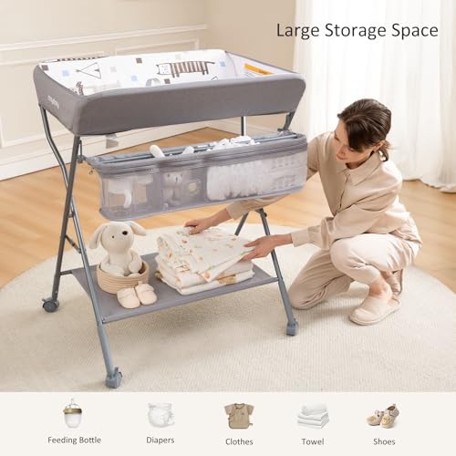 Top surface of Maydolly folding diaper table