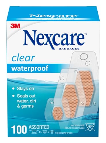 Nexcare Waterproof Clear Bandages 100 count box