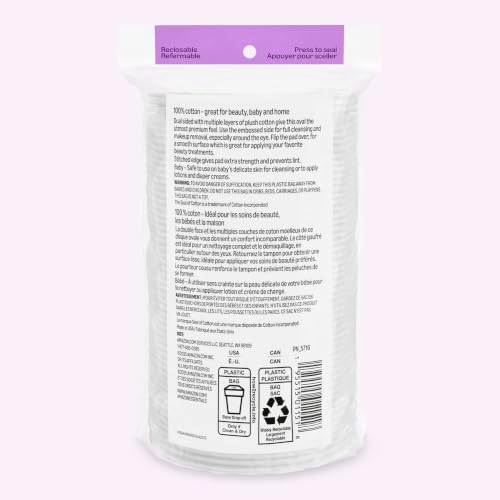Textured surface of Essentials cotton pad